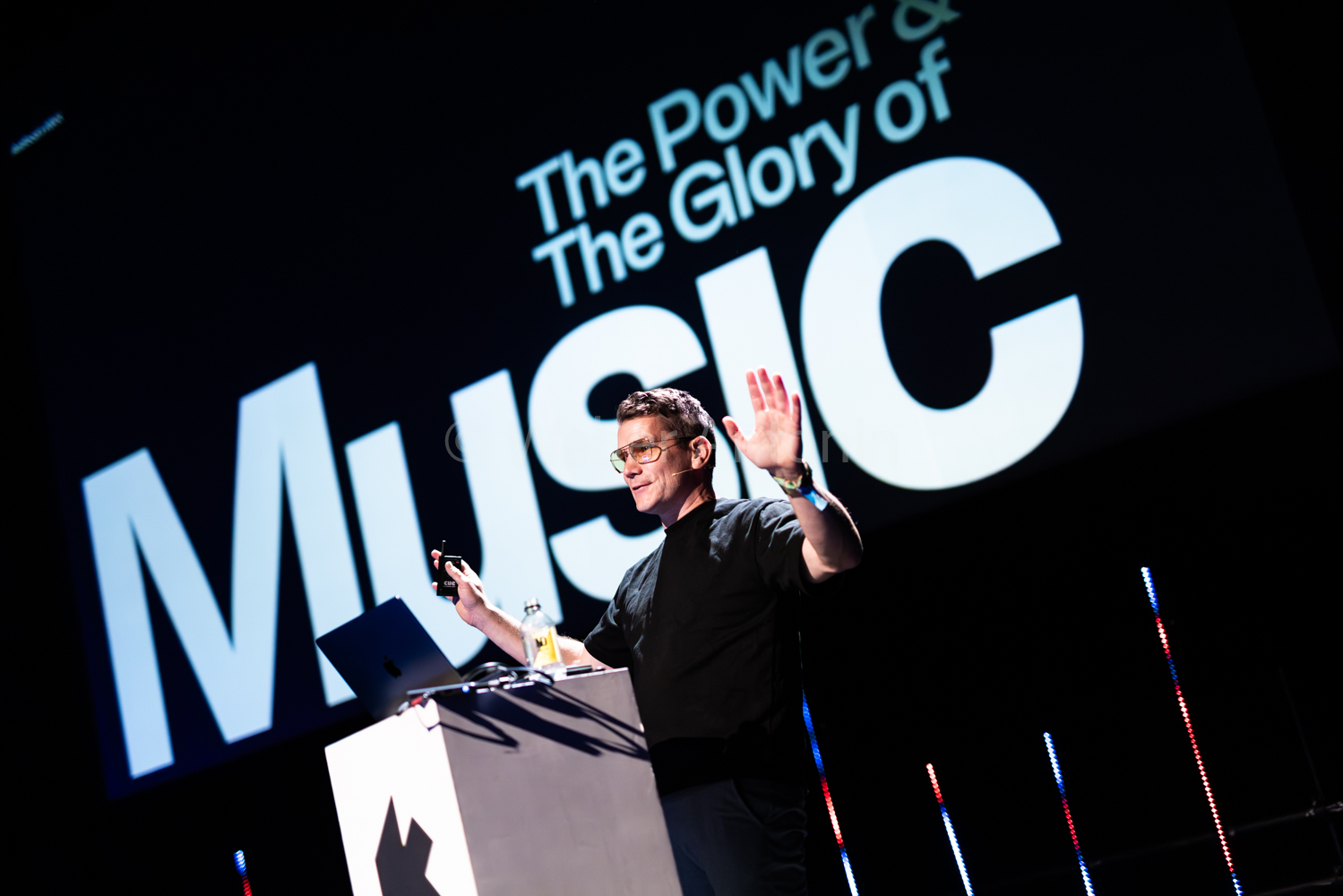 Wilson Brown speaking on stage